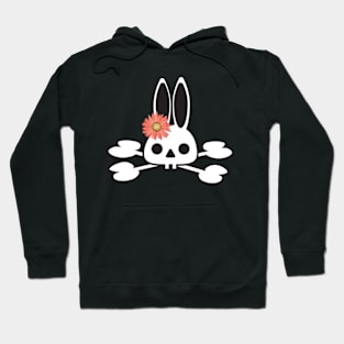 Bunny, skull, bones, horror, pirate, Halloween, rabbit, skulls Hoodie